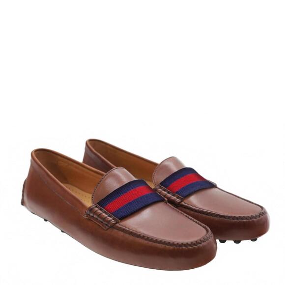 NEW SMATHERS & BRANSON men\'s surclingle driver shoes in chestnut
